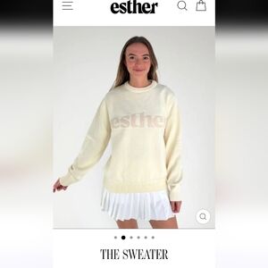 NWOT Esther Sweater 100% Cotton Tan Sz M/L